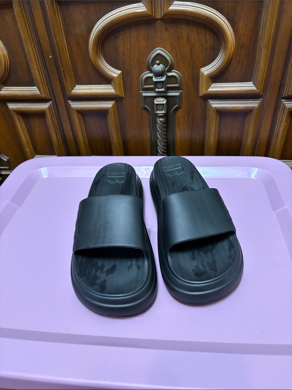 Billabong Black Slide Sandals for Women